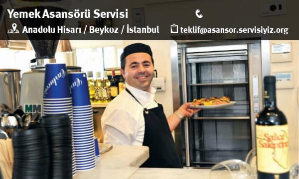 Anadolu Hisarı Yemek Asansörü Servisi